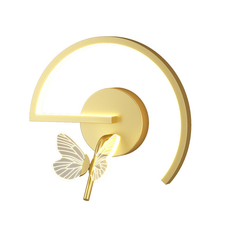 Wall Lamps Gold Sconce Butterfly Bedside Lighting