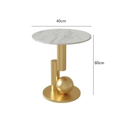 Table basse en marbre et métal, tables d'appoint créatives et modernes