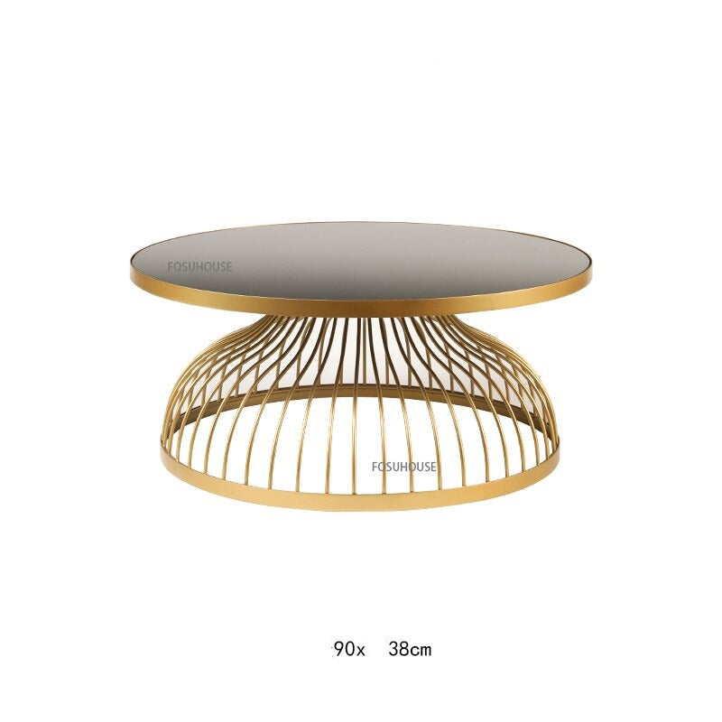 Coffee Table Nordic Wrought Iron Tisch Living Room Furniture Couchtisch Luxury Glass Tables