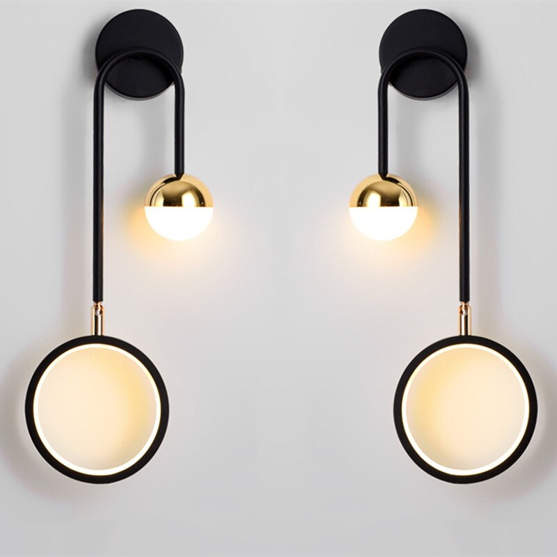 Wall Lamps Modern Led Nordic Sconce Round Rotatable Corridor Bedside Wall Lights