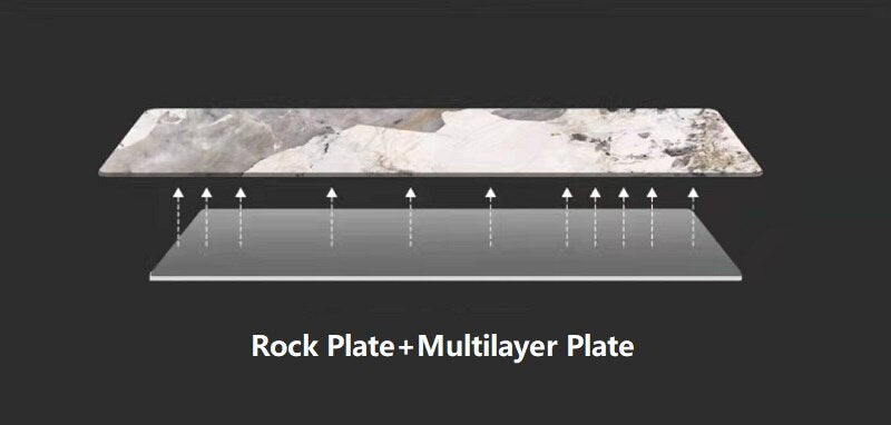 Dining Tables Sets New Rock Plate Slate Contemporary Gold Luxury Esstisch Set