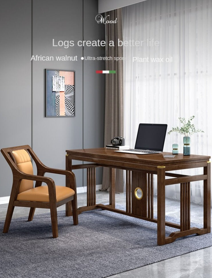 Armchair Solid Wood Walnut Leisure Sessel Office Chairs