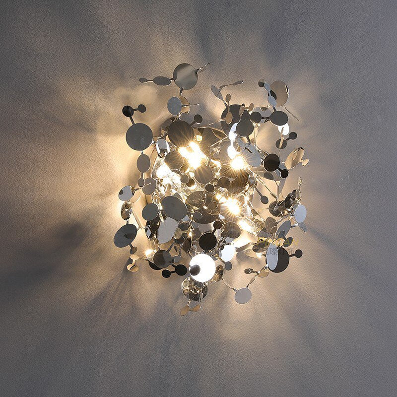 Wall Lamps Modern LED Stainless Steel Leaves Indoor Wall Lights