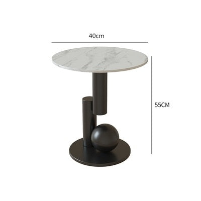 Table basse en marbre et métal, tables d'appoint créatives et modernes