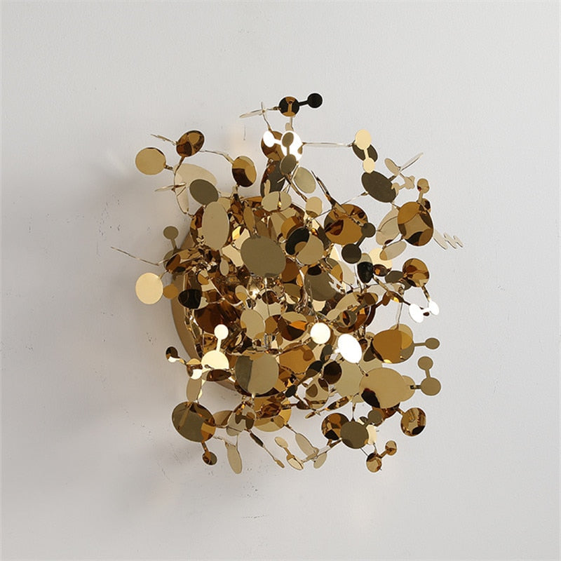 Wall Lamps Modern LED Stainless Steel Leaves Indoor Wall Lights