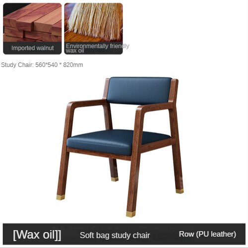 Armchair Solid Wood Walnut Leisure Sessel Office Chairs