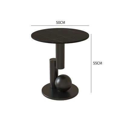 Table basse en marbre et métal, tables d'appoint créatives et modernes