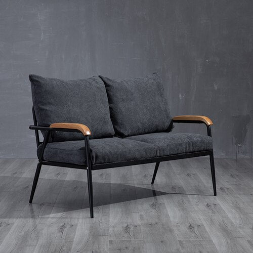Sofa Nordic Fabric Small Apartment Iron Sofa Chair Furniture Armchair Couch Sofas