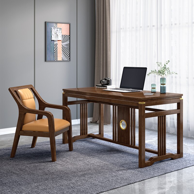 Armchair Solid Wood Walnut Leisure Sessel Office Chairs