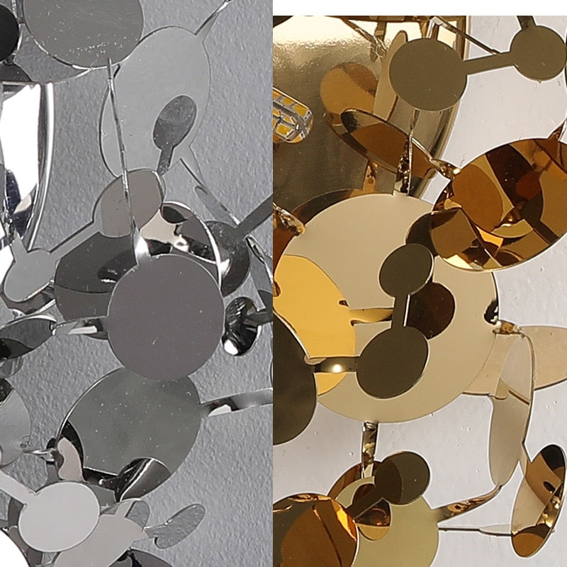 Wall Lamps Modern LED Stainless Steel Leaves Indoor Wall Lights