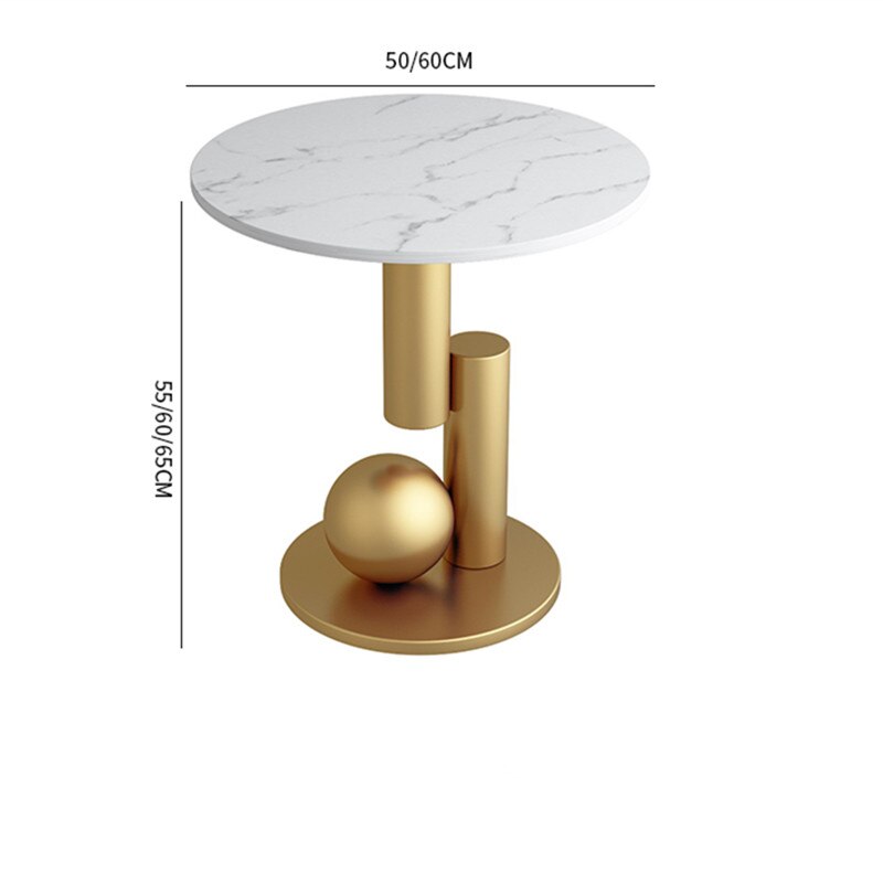 Table basse en marbre et métal, tables d'appoint créatives et modernes
