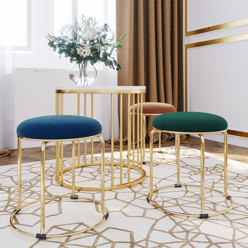 Living Room Padded Stool Chair