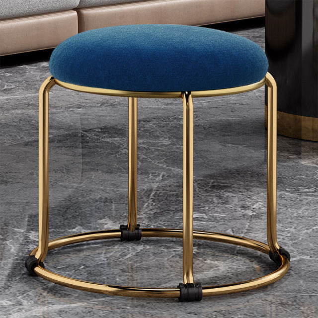 Chaise ronde tabouret rembourré meubles or argent tabourets pouf chaises