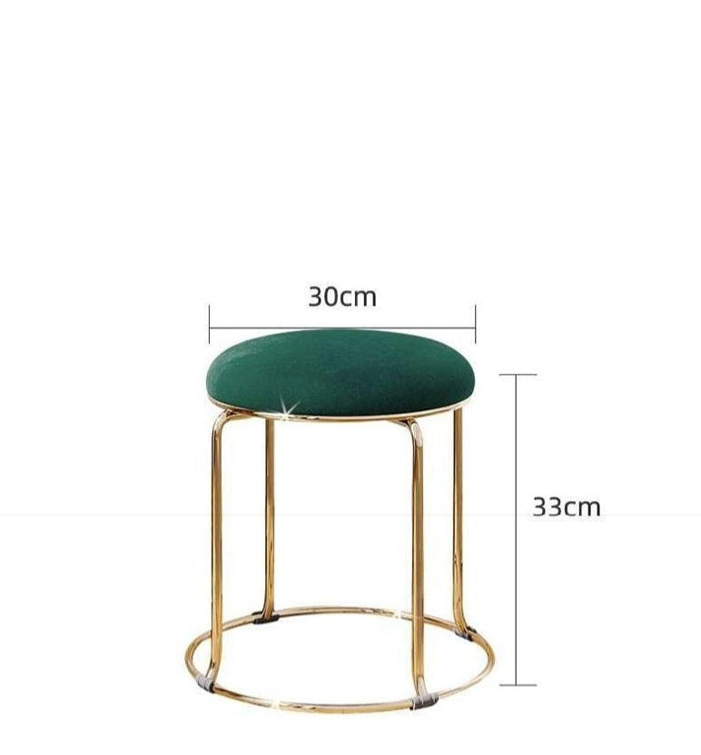 Chaise ronde tabouret rembourré meubles or argent tabourets pouf chaises
