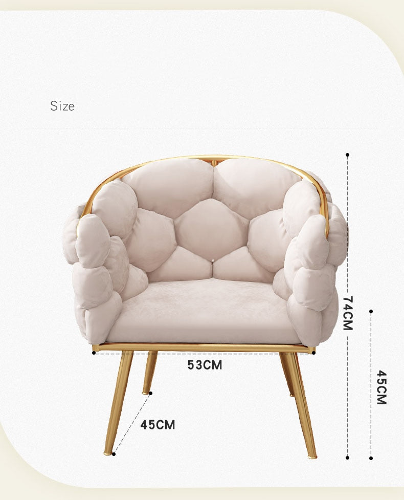 Modern Velvet Wingback Chair - Nordic, Customizable