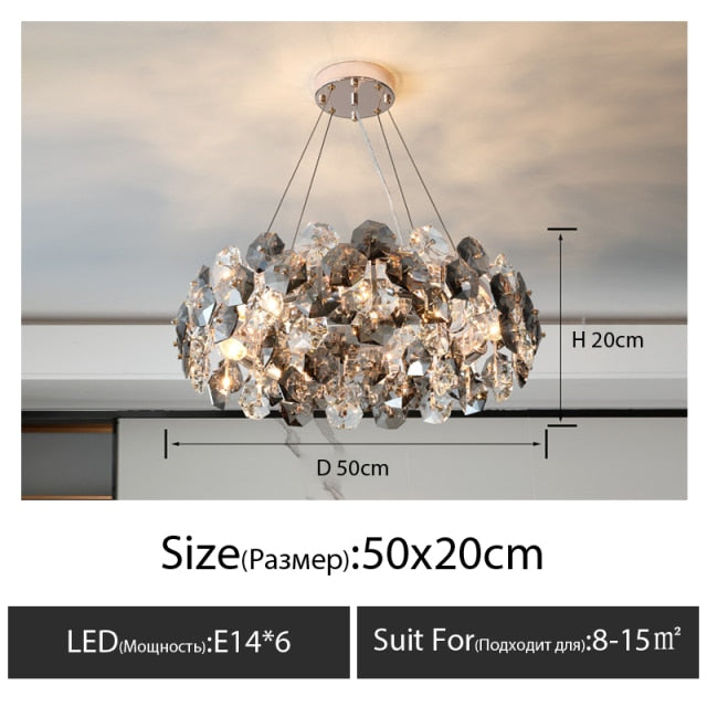 Chandeliers Light Post-Modern Crystal Dining Room Lamp