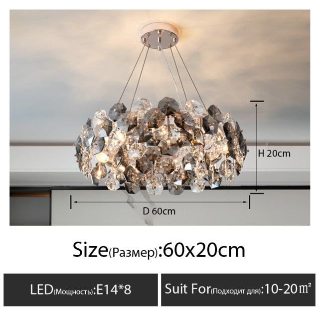 Chandeliers Light Post-Modern Crystal Dining Room Lamp
