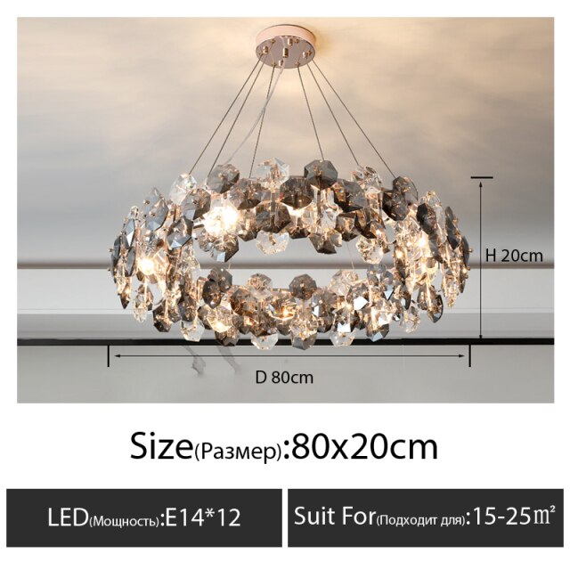 Chandeliers Light Post-Modern Crystal Dining Room Lamp