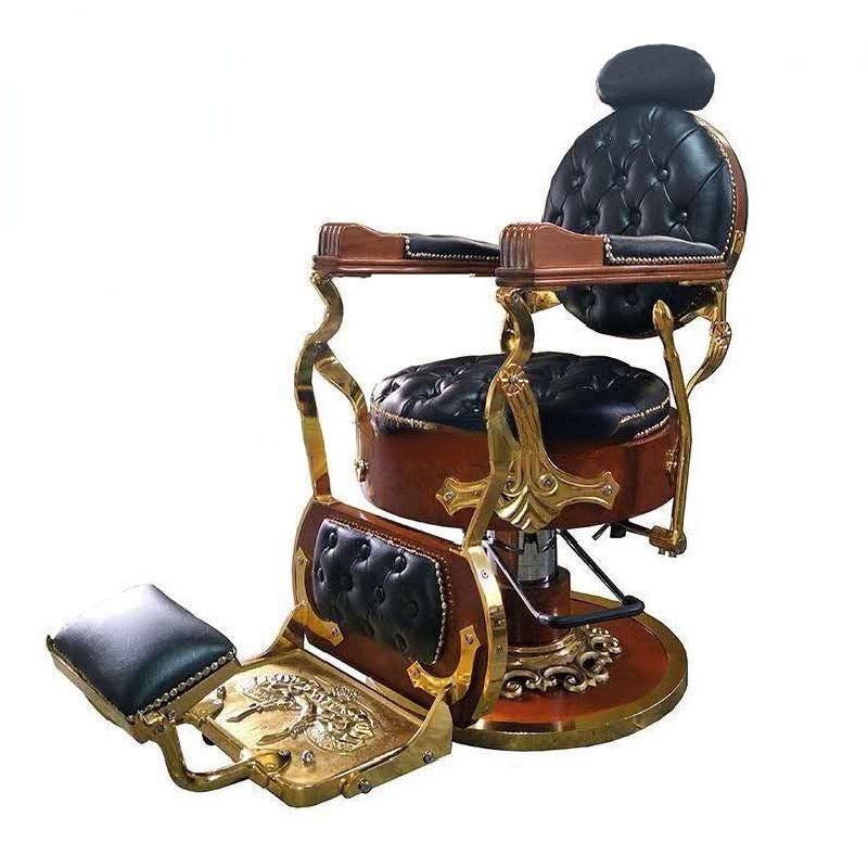 Antique Barber Club Chair - Hydraulic, Swivel, Customizable