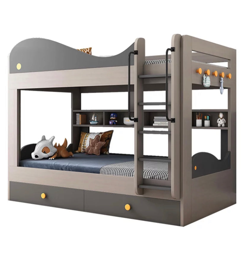 Kids Beds Modern Children's Bunk Bed Luxury Furniture With Drawer Storage Single Kinder Bunk Bett
