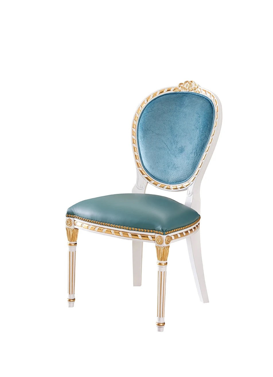 Nordic Luxury Baroque Round Dining Table Set - Antique Gold Custom Design