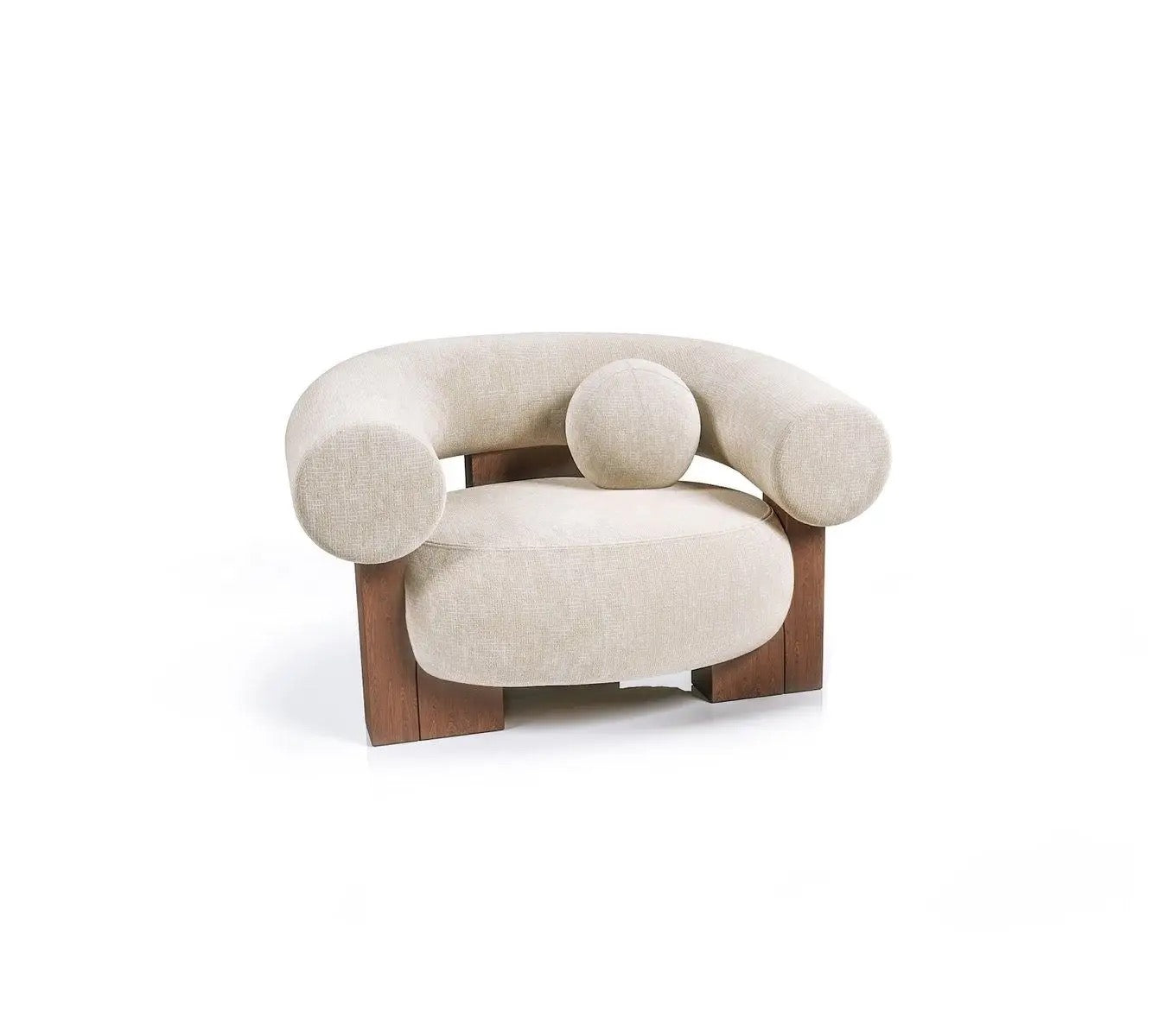 Nordic Luxury Velvet Single Seat Sofa Chair with Footstool, Modern Reclining Armchair