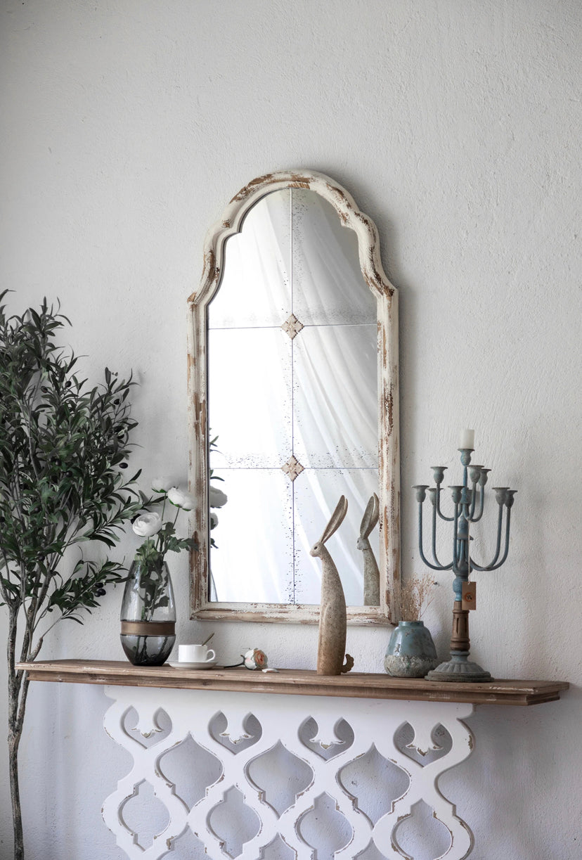 Living Room Bedroom Wood Mirror Decorative Art Wall Hanging Mirror Home Furniture