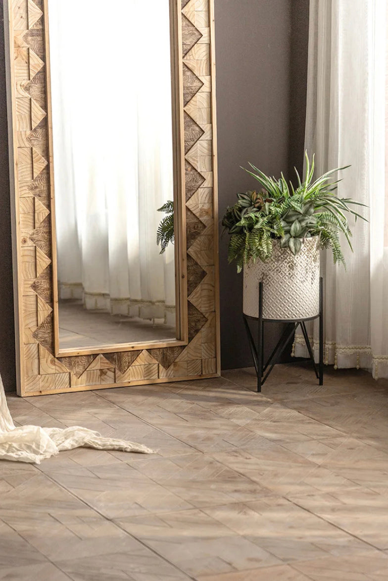 Large Mirror Farmhouse Vintage Solid Wood Floor Mirror Bedroom Hanging Wall Mounted Mirrors
