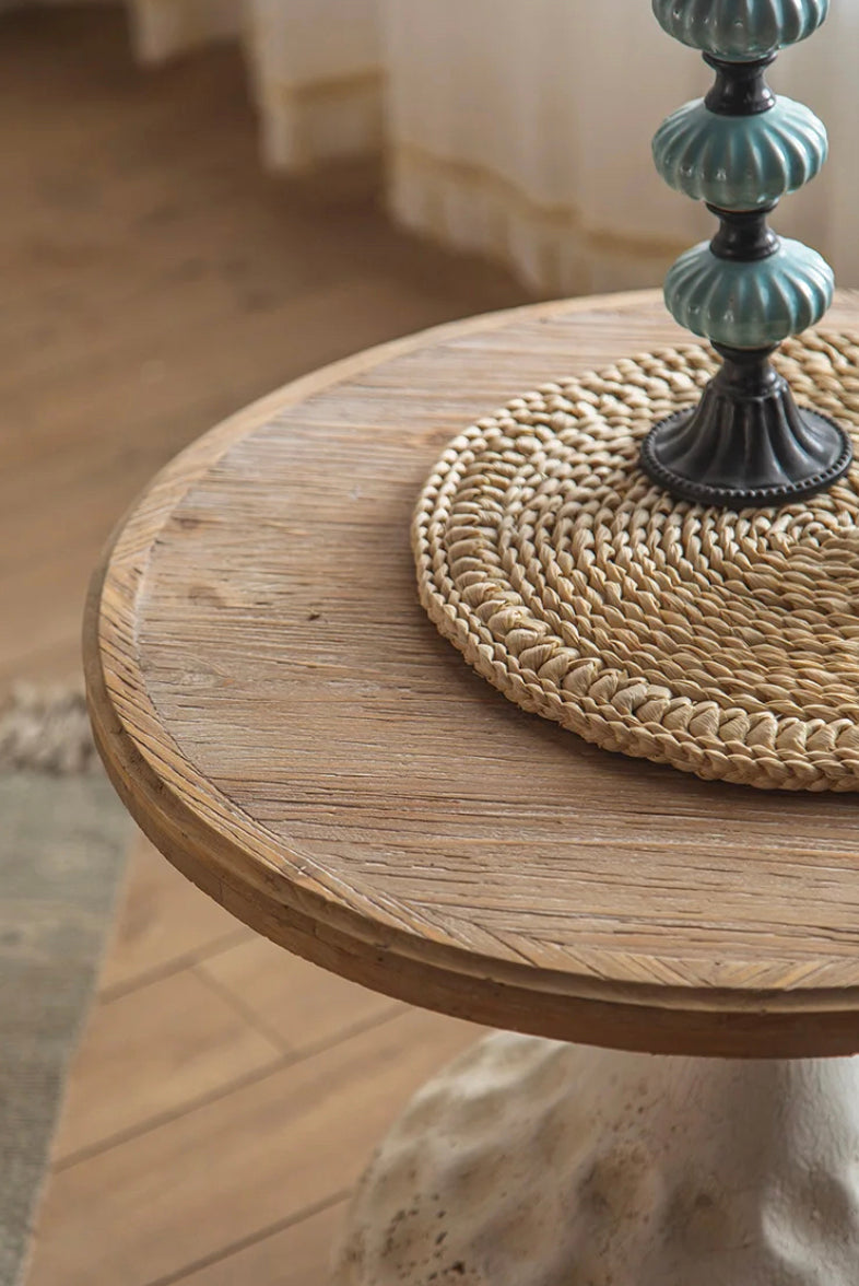 Scandinavian Retro Nesting Coffee Table - Adjustable Iron & Wood MDF Accent Table