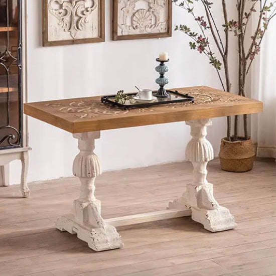 Classic Farmhouse Tea Table - Handcrafted Pine & Ash Accent Table