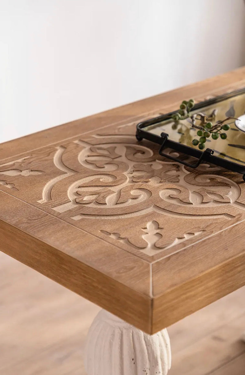 Classic Farmhouse Tea Table - Handcrafted Pine & Ash Accent Table