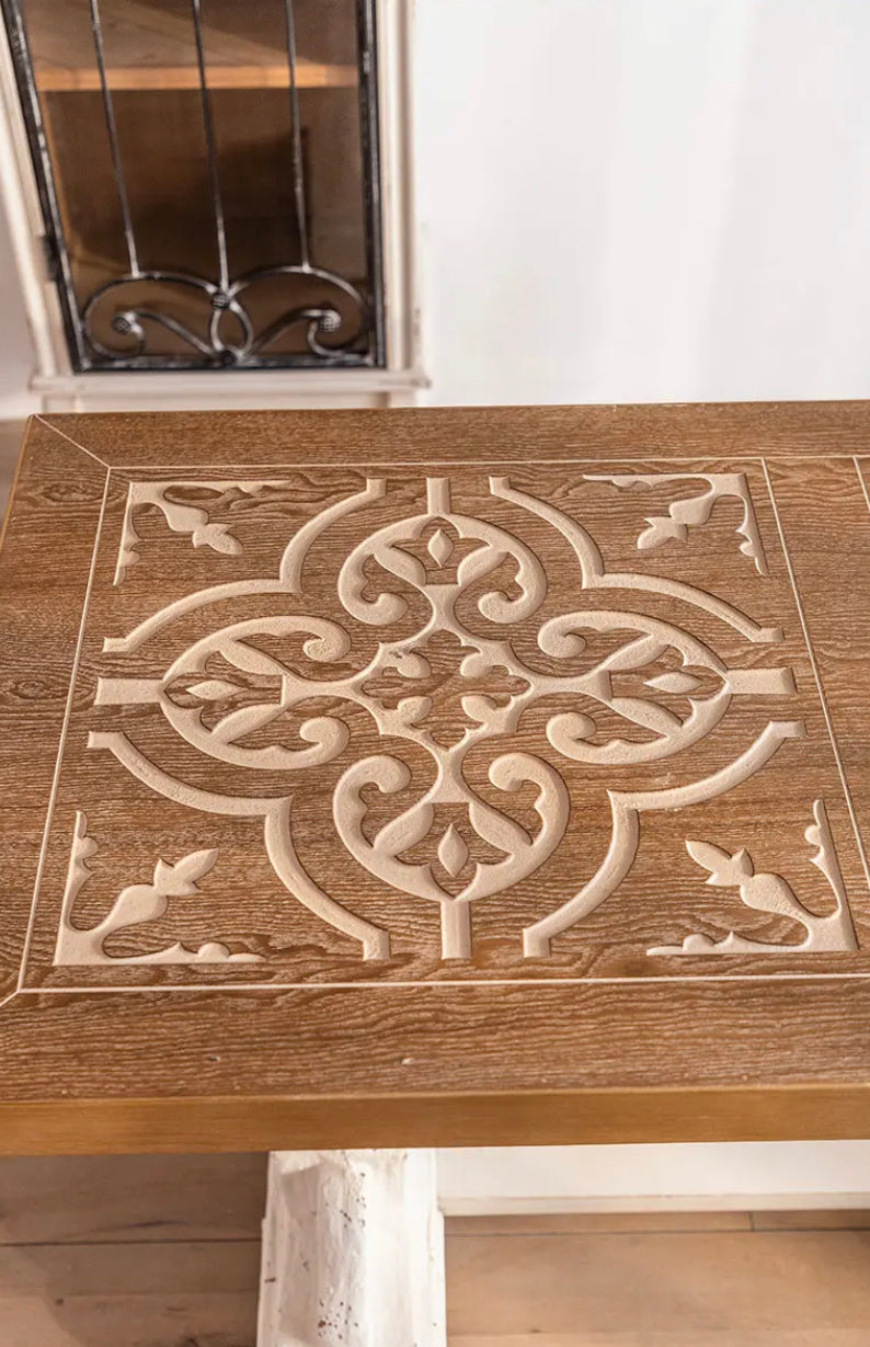 Classic Farmhouse Tea Table - Handcrafted Pine & Ash Accent Table