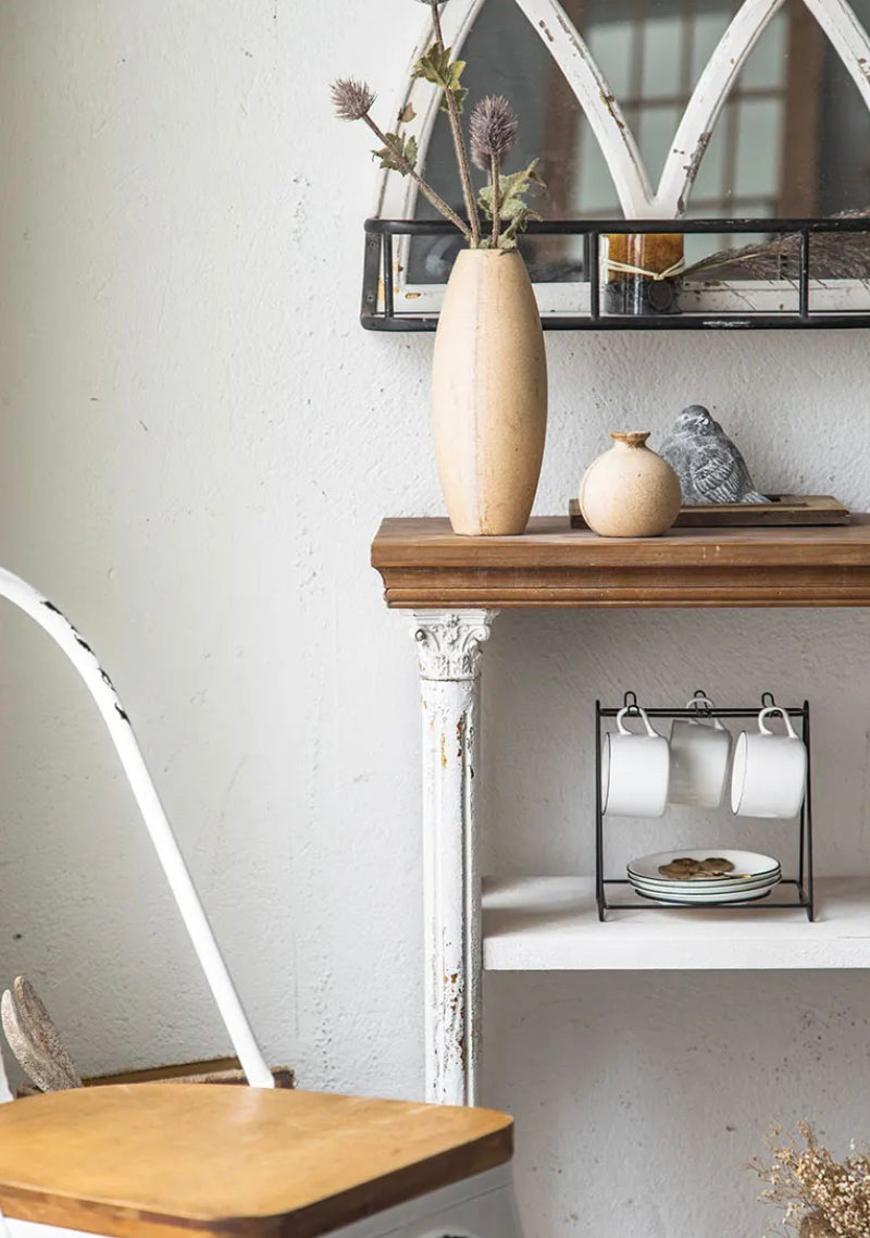 Antique Console Table - Adjustable Fir & MDF Hallway Accent Table
