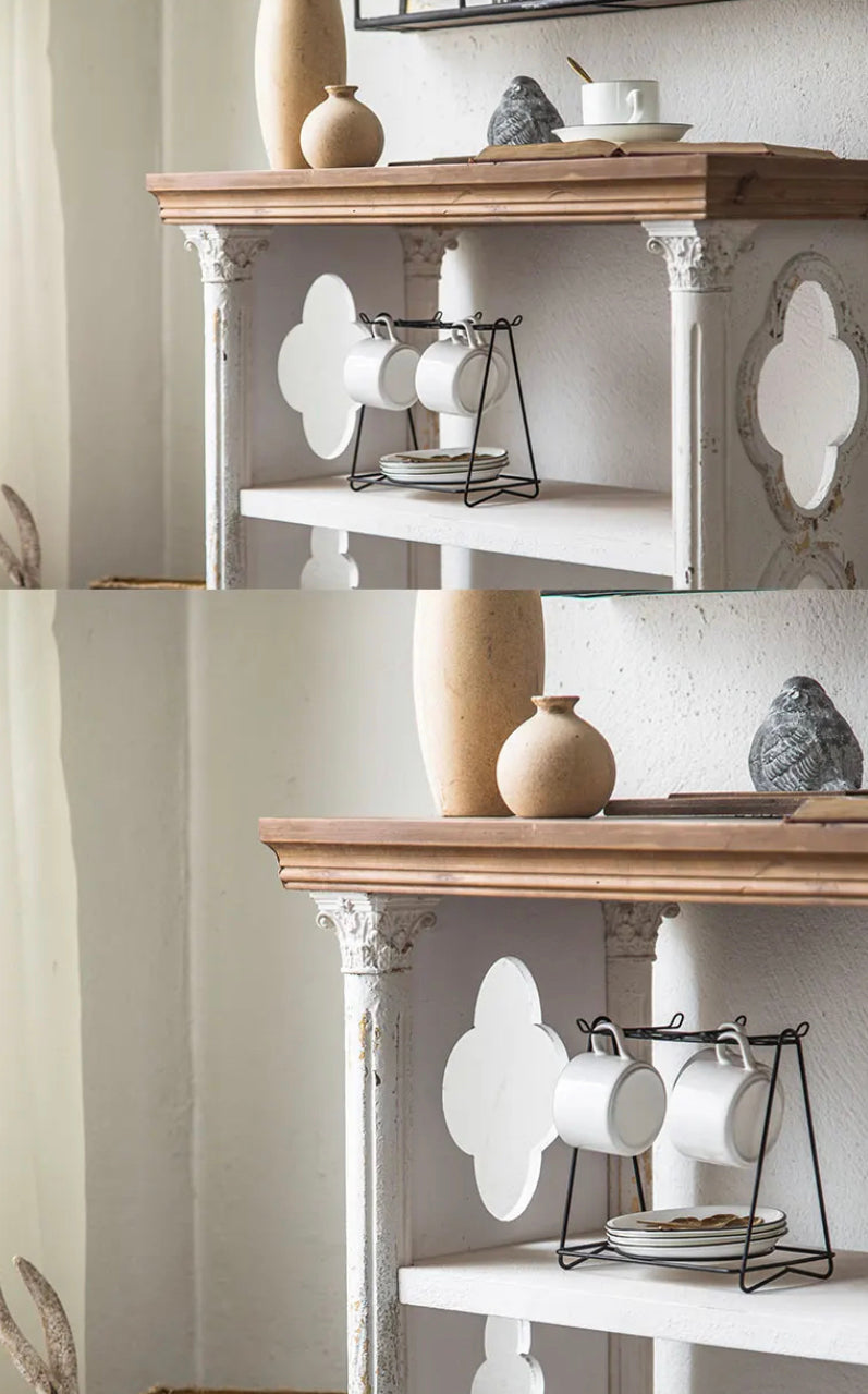 Antique Console Table - Adjustable Fir & MDF Hallway Accent Table