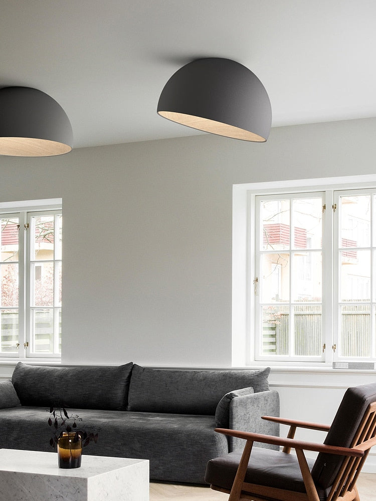 Bedroom Lamp Ceiling Creative Inclined Light Minimalist Wood Grain Study Lamps