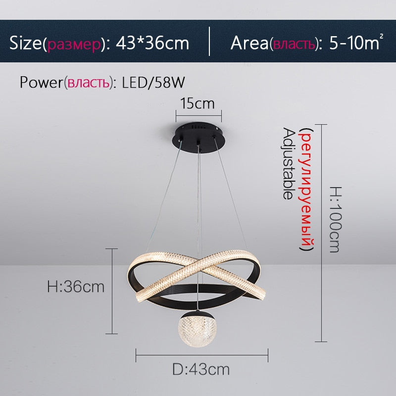 Lustre Art minimaliste trois têtes lampe de salle à manger nordique lustres