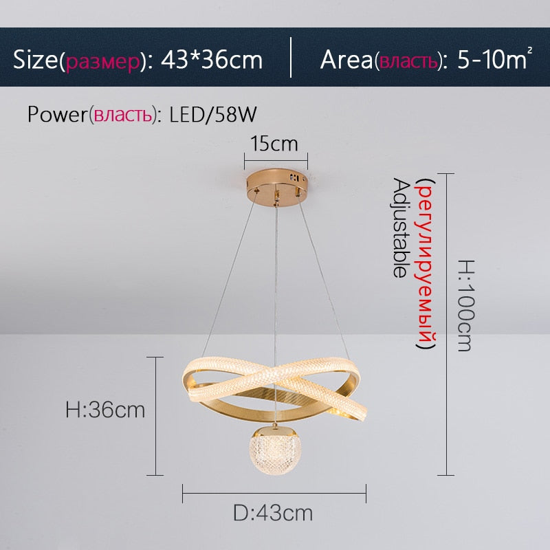 Lustre Art minimaliste trois têtes lampe de salle à manger nordique lustres