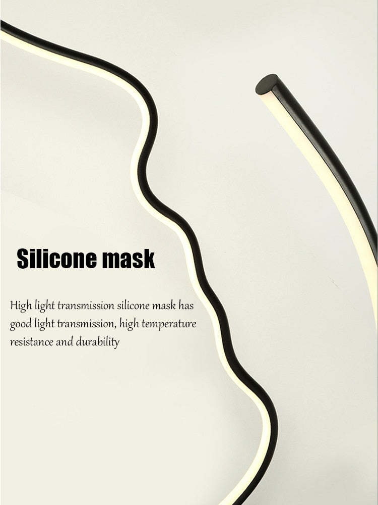 Floor Lamp Human Face Black Body LED Floor Lamp Home Decor Stehlampe