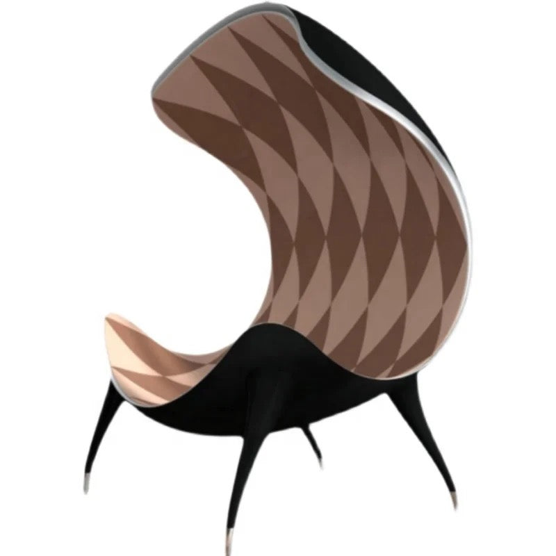 Chaise à oreilles en cuir, Design de luxe, chaise d'appoint de salon, mobilier de bureau et de maison