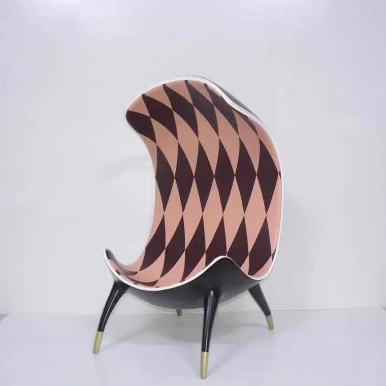 Chaise à oreilles en cuir, Design de luxe, chaise d'appoint de salon, mobilier de bureau et de maison