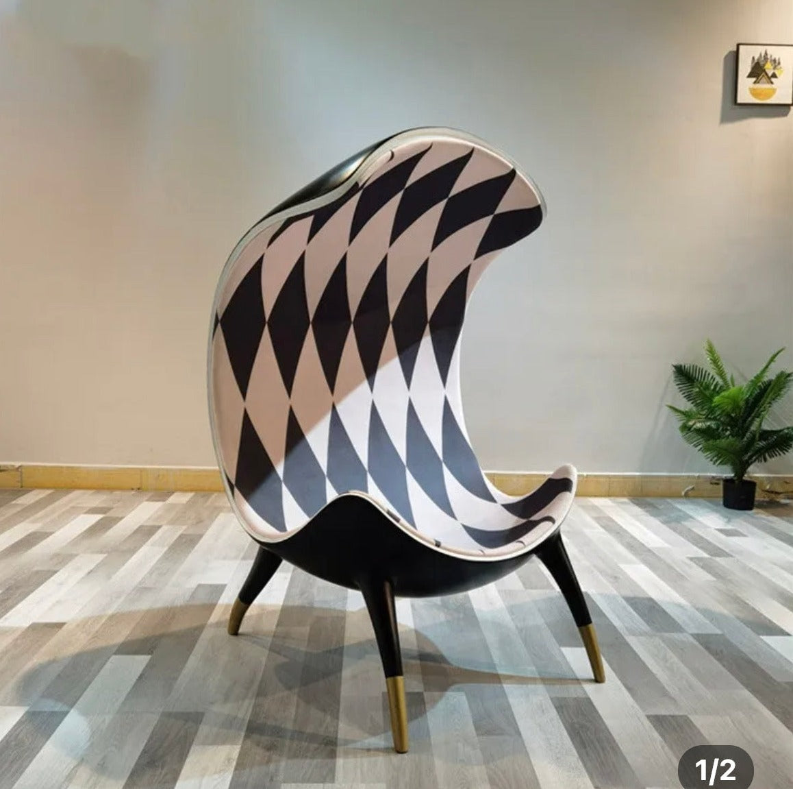 Chaise à oreilles en cuir, Design de luxe, chaise d'appoint de salon, mobilier de bureau et de maison