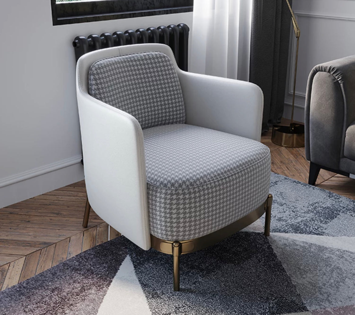 Designer Leisure Armchair, Stainless Steel Modern Lounge Chair