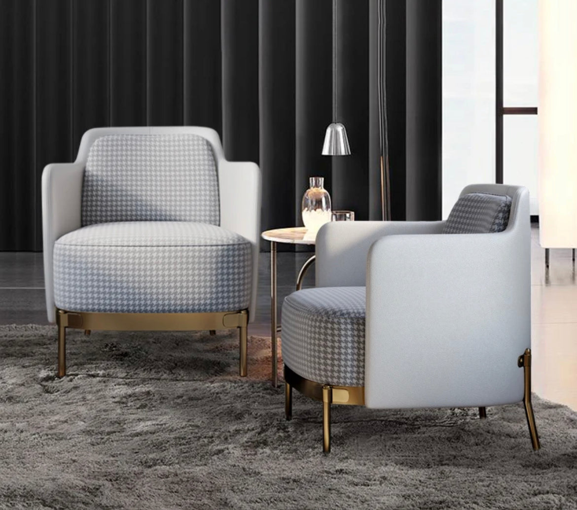 Designer Leisure Armchair, Stainless Steel Modern Lounge Chair