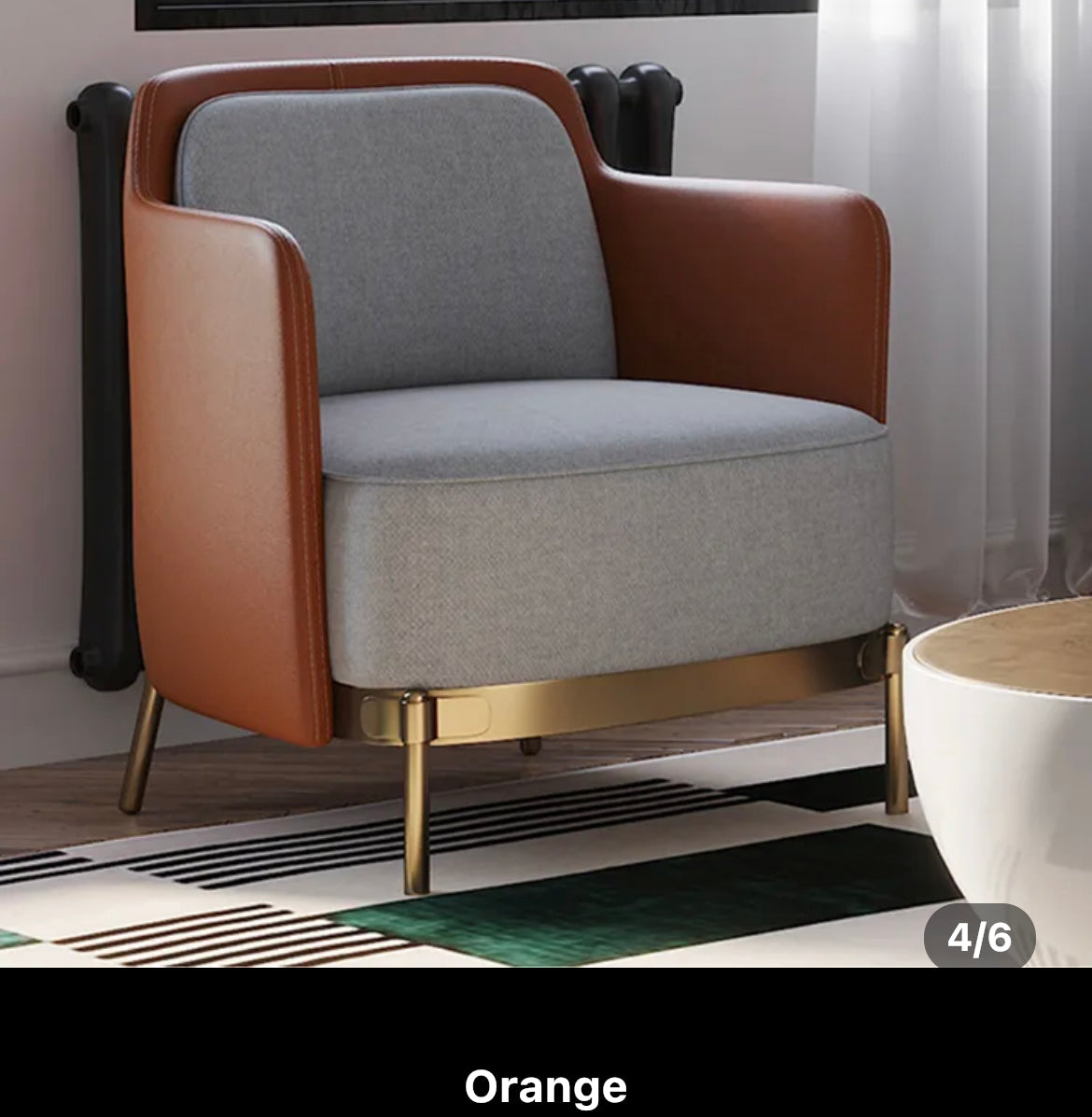 Designer Leisure Armchair, Stainless Steel Modern Lounge Chair