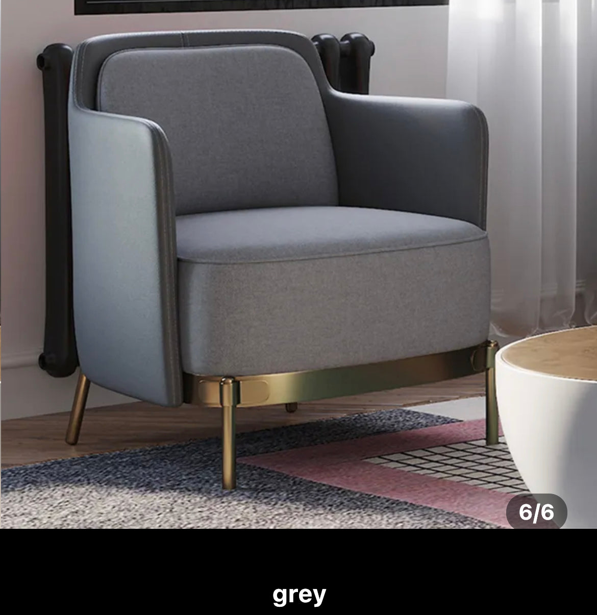 Designer Leisure Armchair, Stainless Steel Modern Lounge Chair