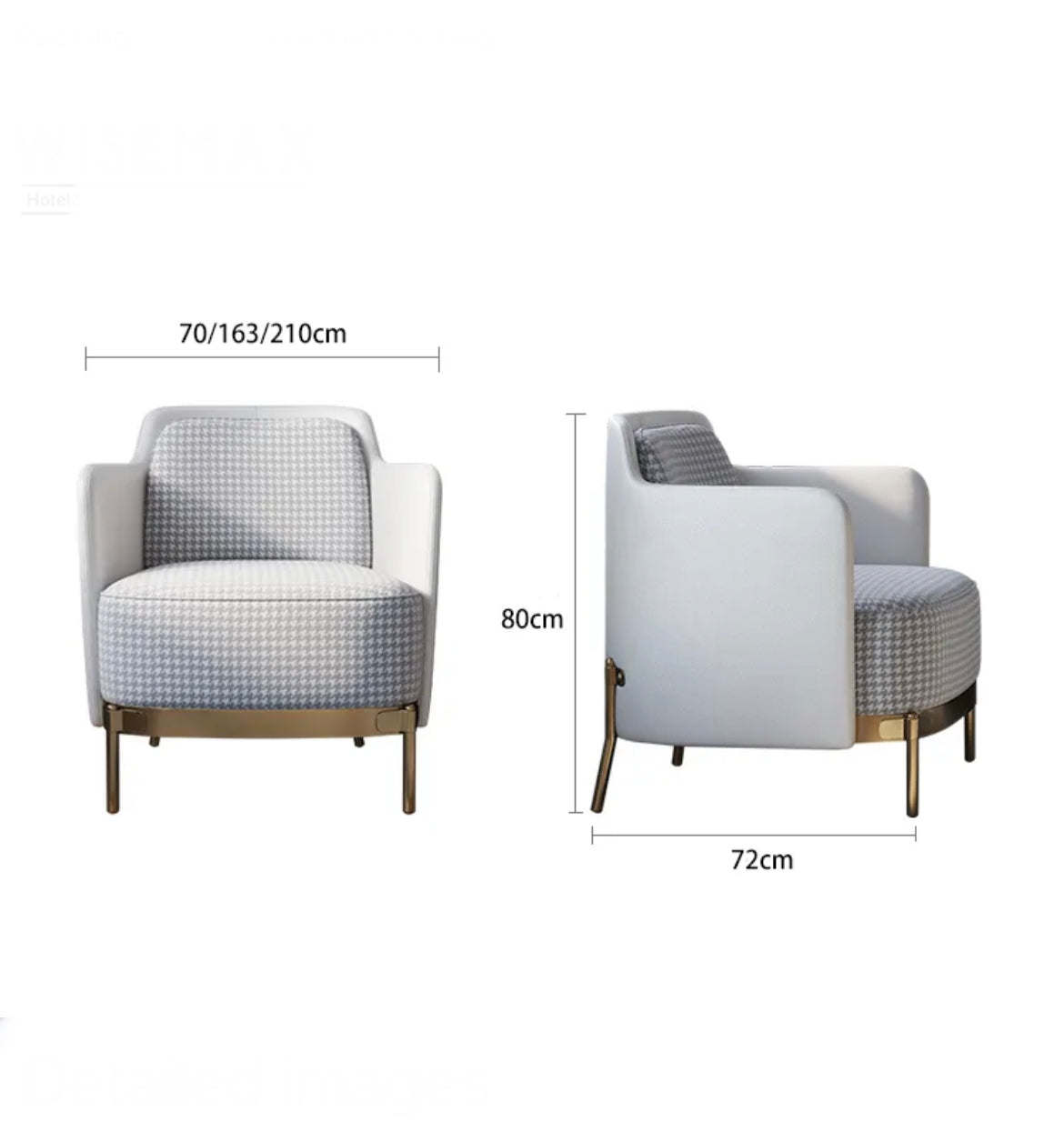 Designer Leisure Armchair, Stainless Steel Modern Lounge Chair