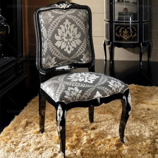Office Room Design European Luxury Black Wooden Desk and Leather Chair Office Furniture