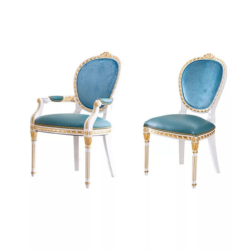 Nordic Luxury Baroque Round Dining Table Set - Antique Gold Finish