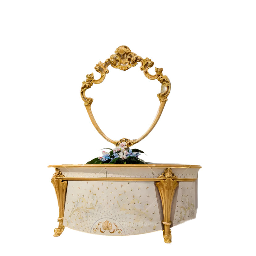 Luxury Furniture Cabinets Italian Baroque Style Furniture Cabinet With Mirror Luxury Gold Kabinett