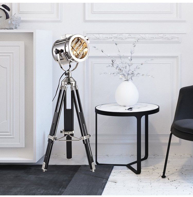 Lights Lamp Shades Stainless Steel Tripod Design Table Lamp